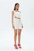 Snowdrop square collar crop top